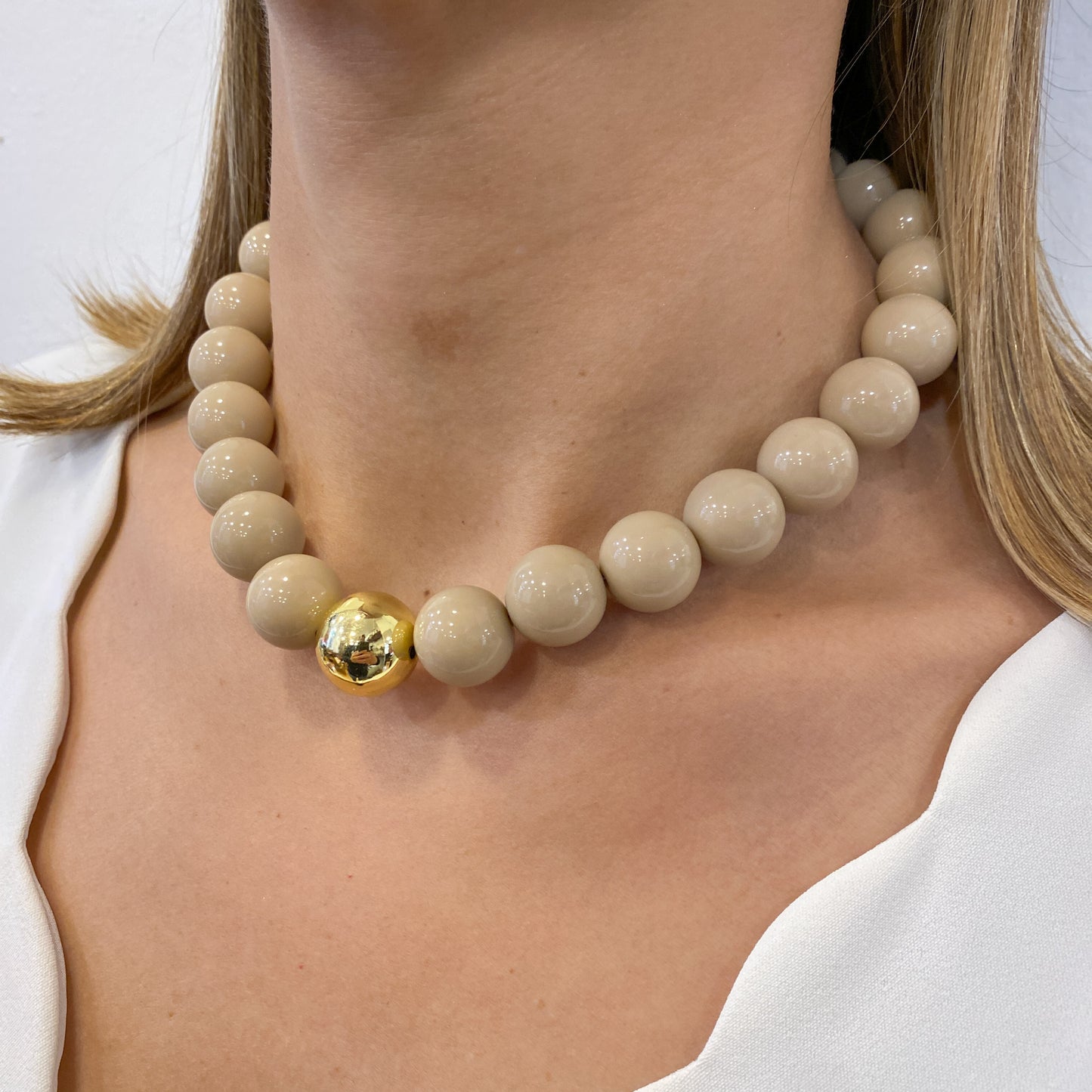 Collar FOPU Beige