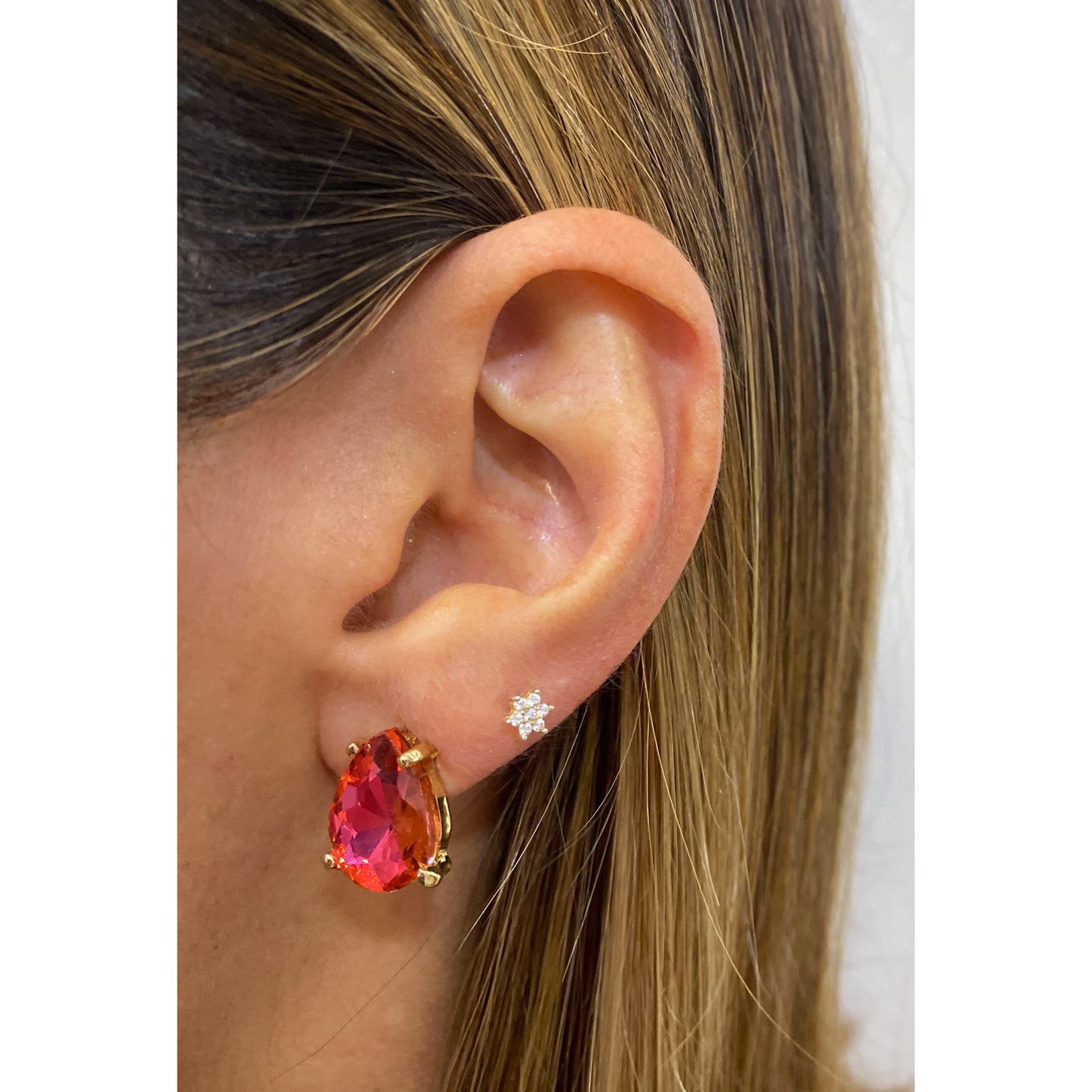 Aretes TONELI Rojo
