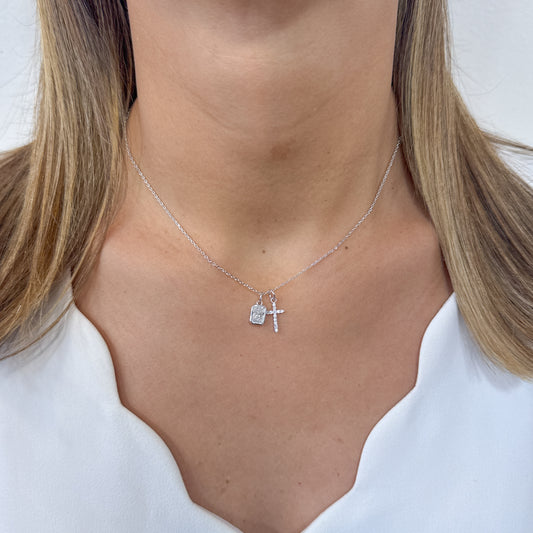 Collar TUKET Rodio-Moissanita