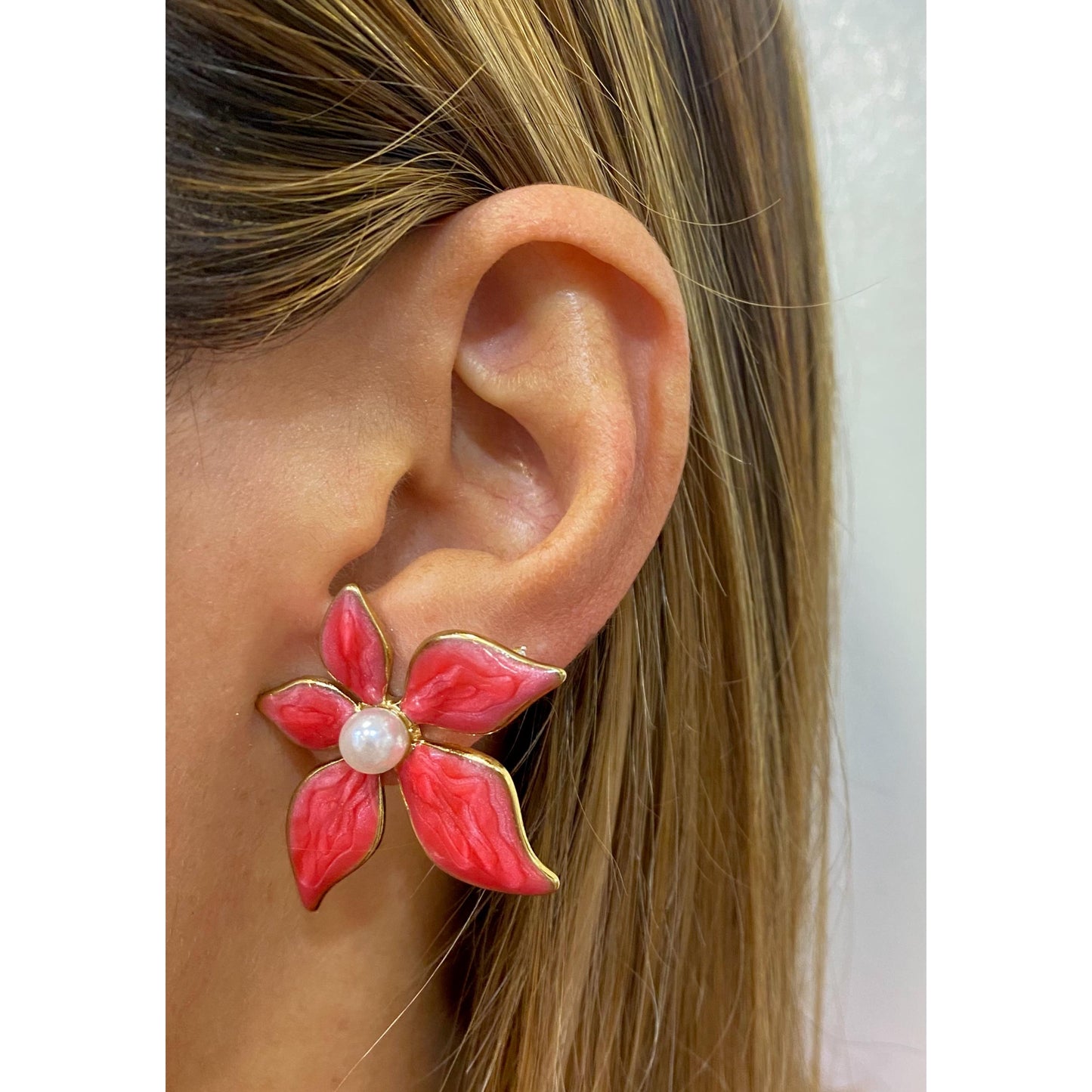 Aretes FLOWY Cereza