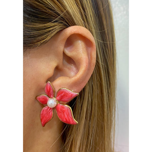 Aretes FLOWY Cereza