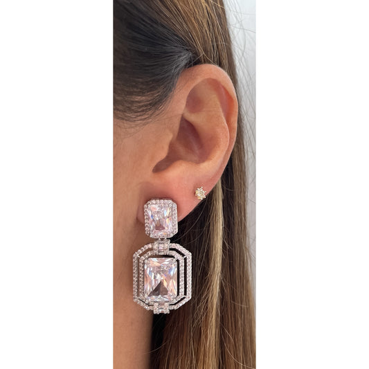 Aretes DURT Clear / Plateado
