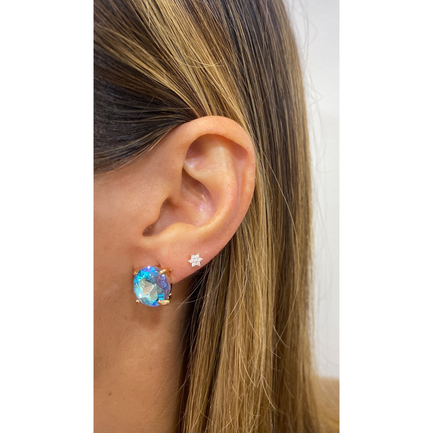 Aretes LEZTA Azul Tornasol