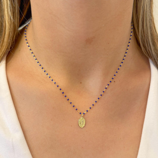 Collar CERU Azul (Virgen de la Guadalupe)