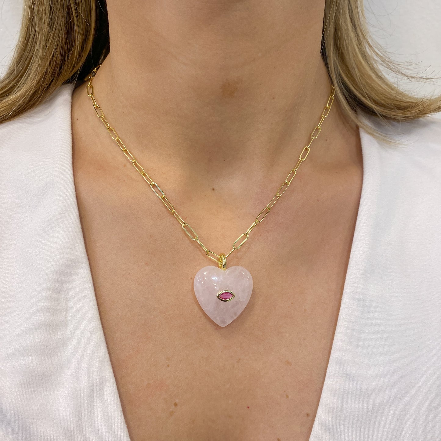 Collar COBEC (Cuarzo Rosado)🩷