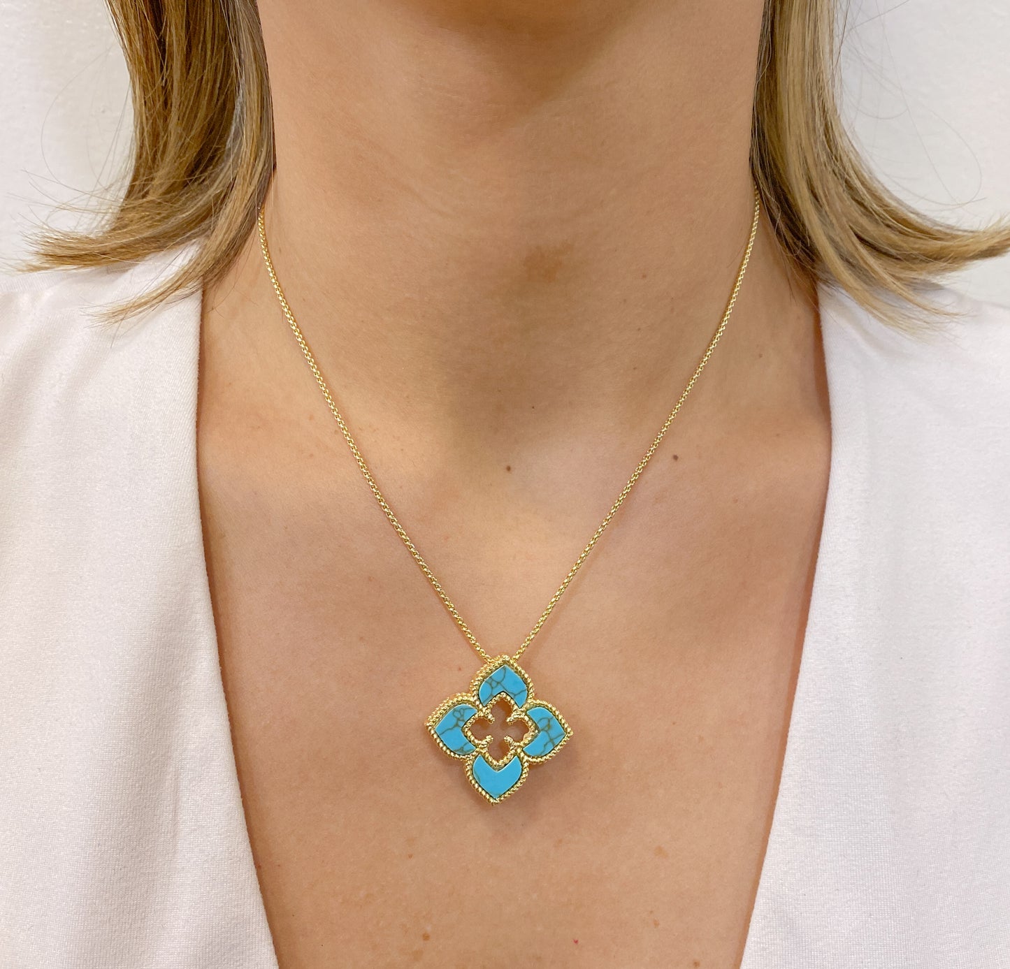 Collar DIKON Color Turquesa (Dije 3cm)