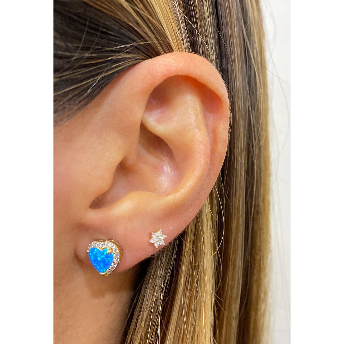 Aretes BAMBIM Dorado-Opalo