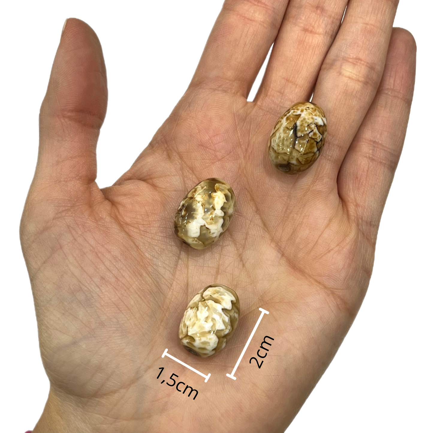 Sarta Tambor Agata Cafe 1,5*2cm