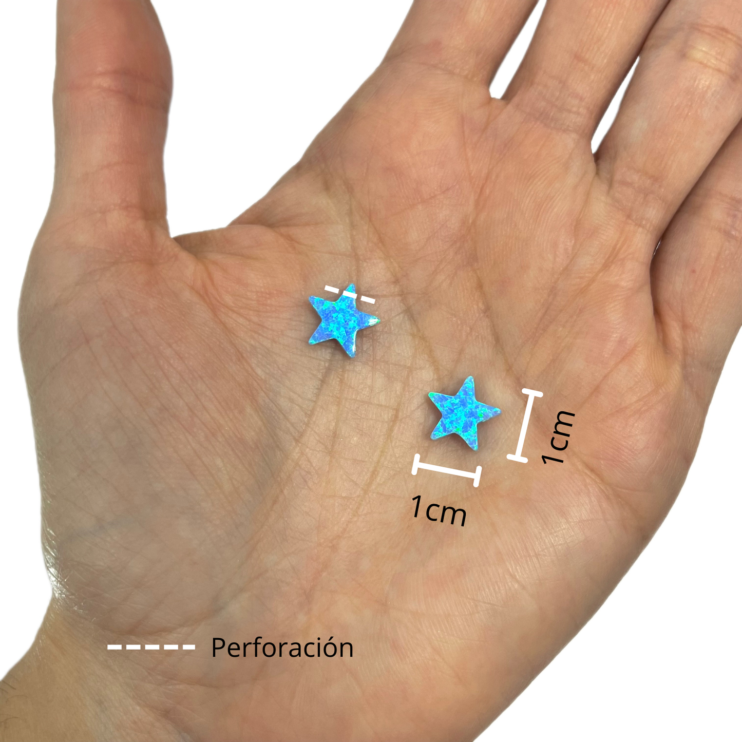 Opalo Estrella Azul Celeste Mediana