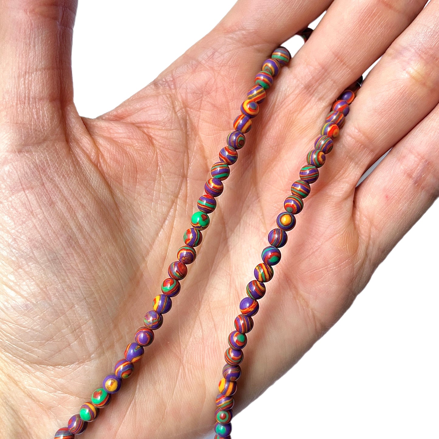 Sarta Malaquita Multicolor 🏵️ 4mm