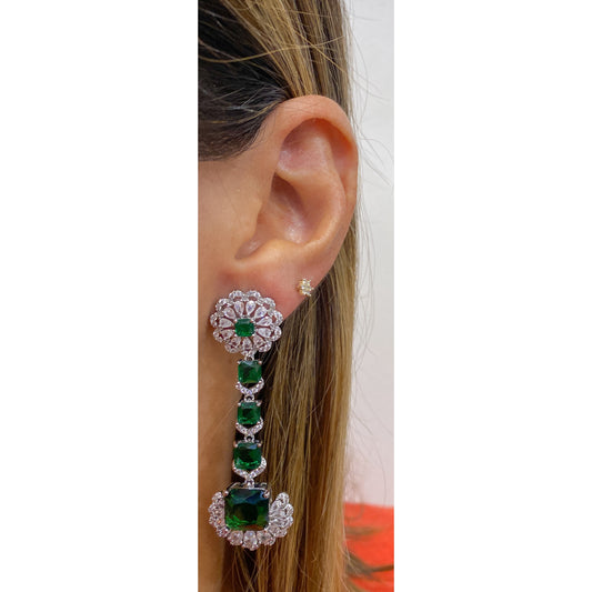 Aretes ZUGON Color Esmeralda