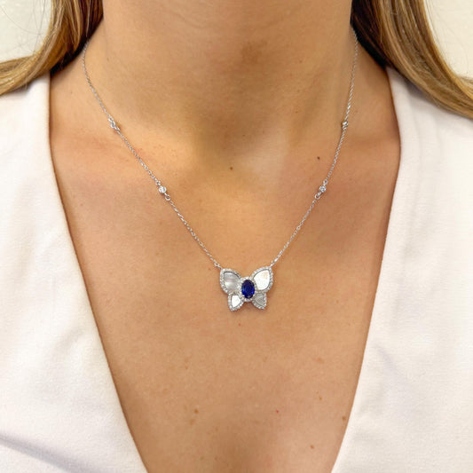 Collar FLYPI Cristal Color Azul Safiro