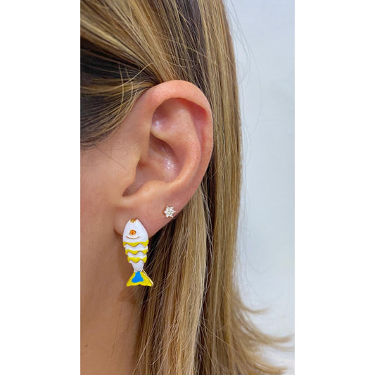 Aretes UKIM Blanco