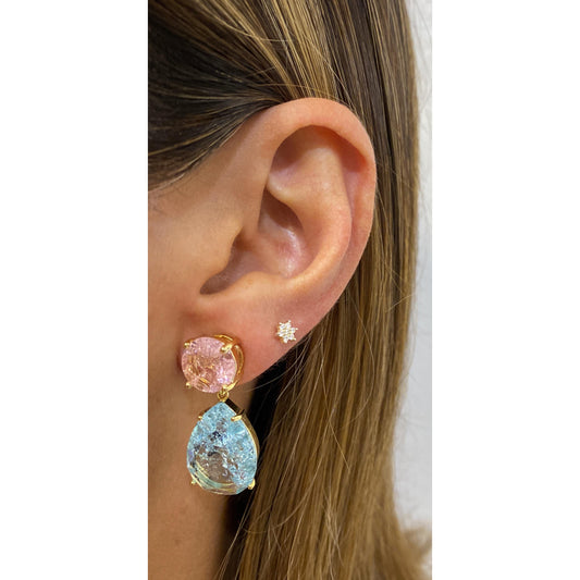 Aretes VERTY Rosado-Azul