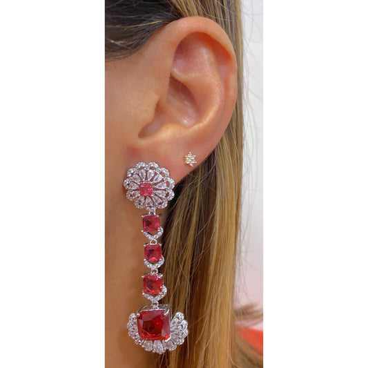 Aretes ZUGON Color Rubí