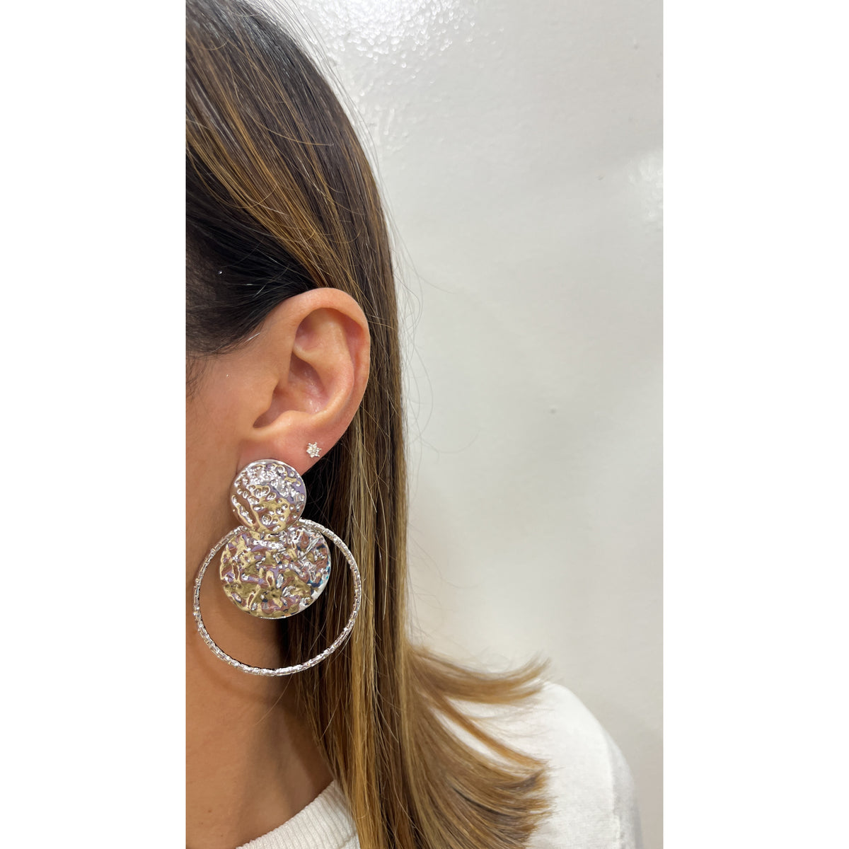 Aretes YUXY Plateados