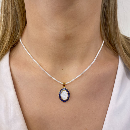 Collar GENCI Azul -Virgen de Guadalupe