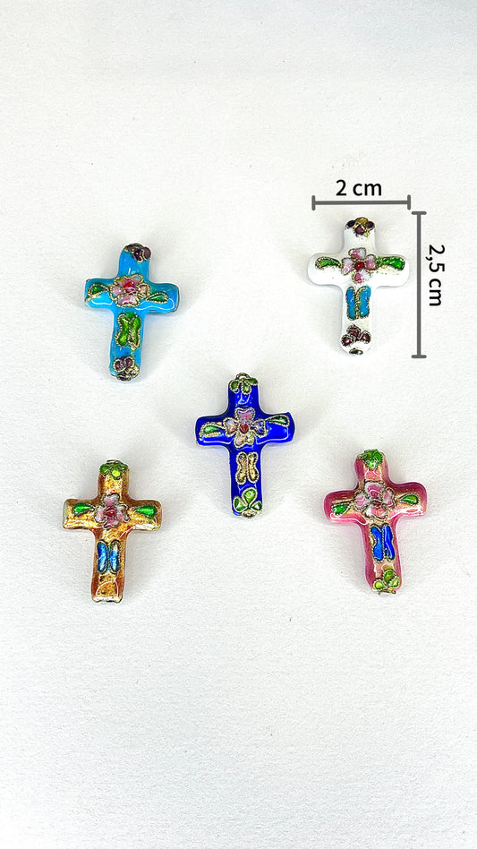 Cruz Cloisonne 2,5 cm*2cm