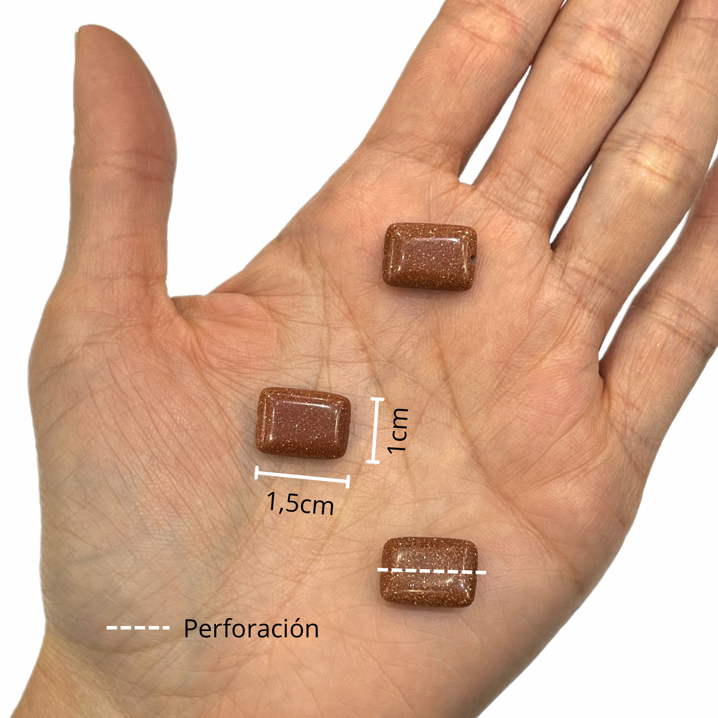 Rectángulo Lluvia de Oro 1,5*1cm