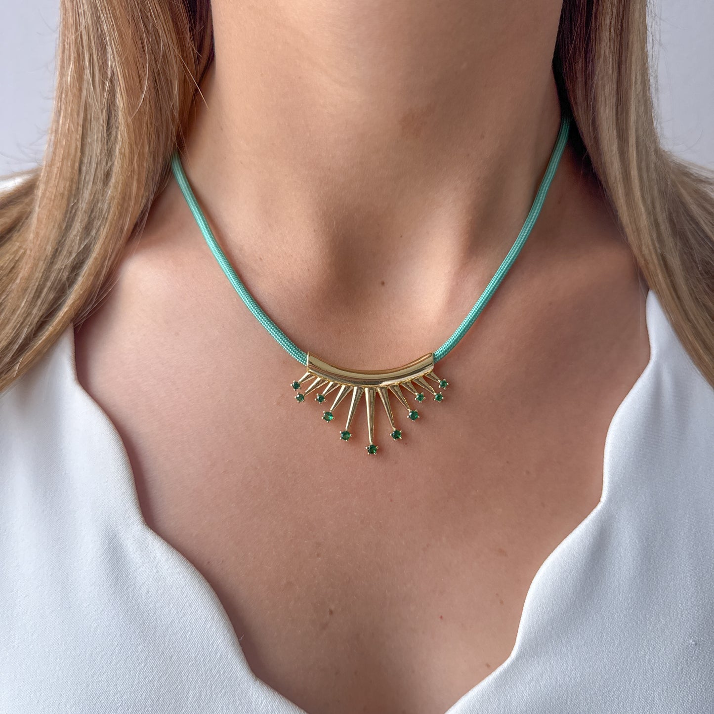 Collar TURI Aguamarina