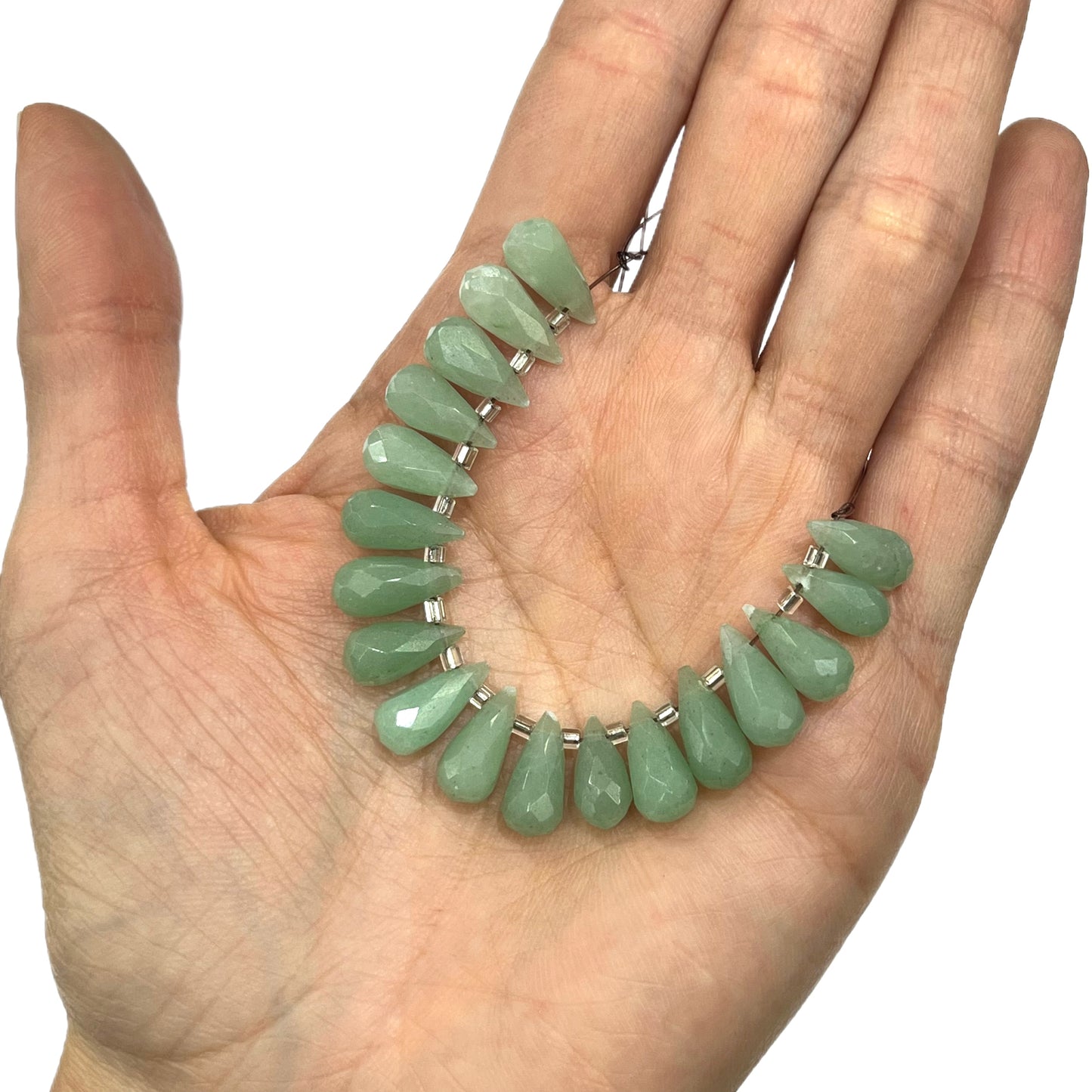 Sarta Corta Gota Jade 13*6mm