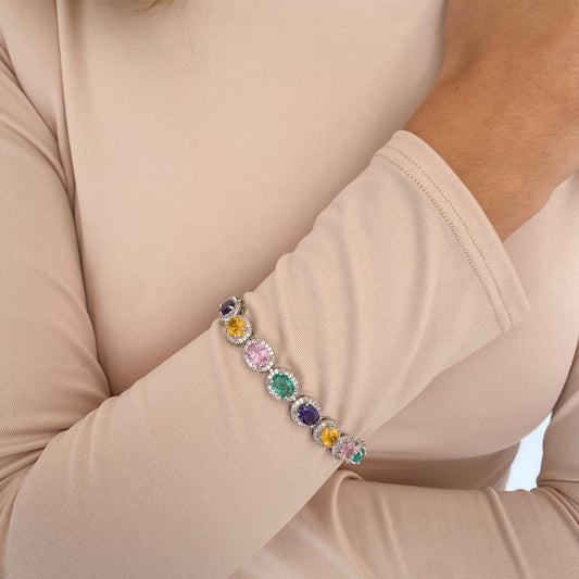 Pulsera COVUR Plateada-Multicolor