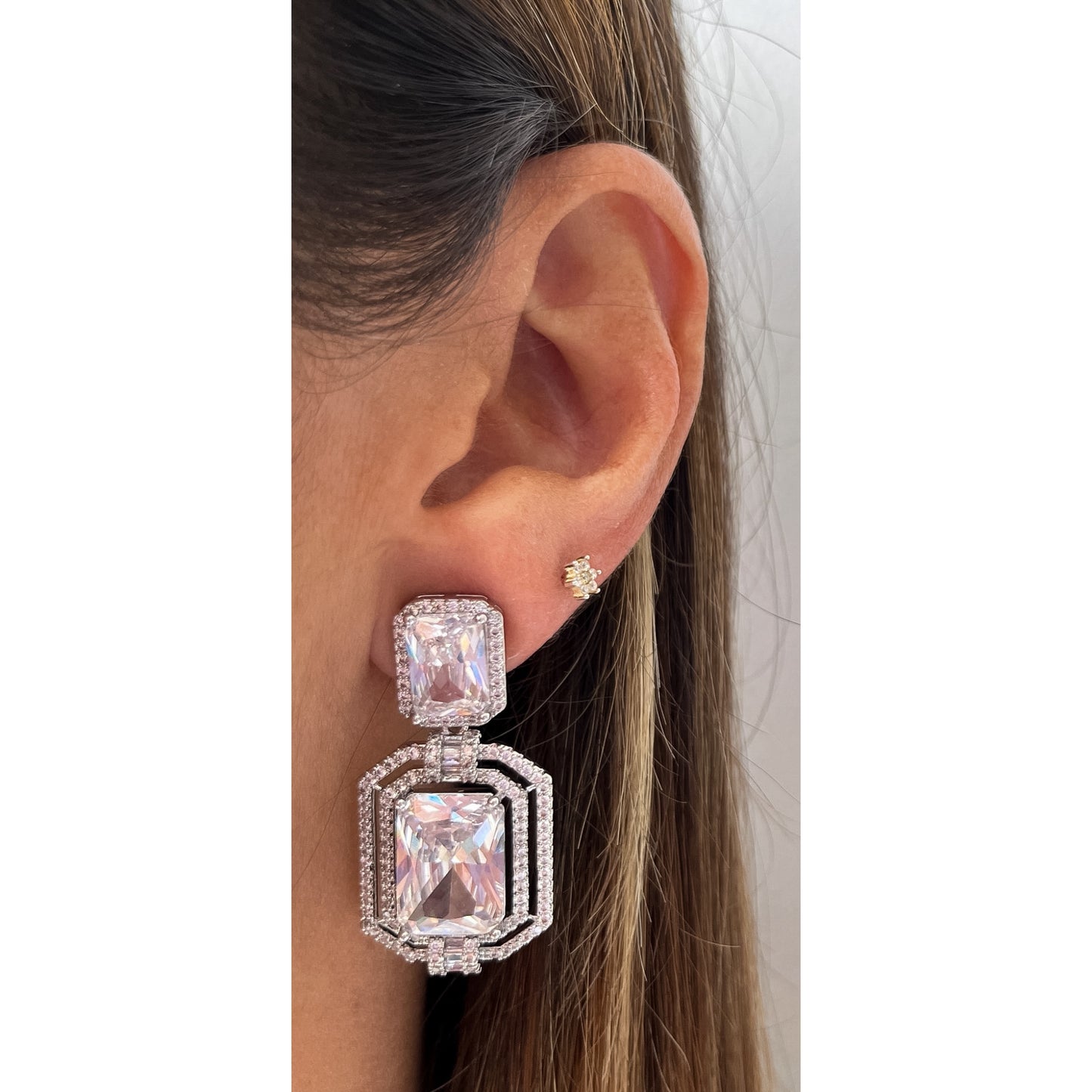 Aretes DURT Clear / Plateado