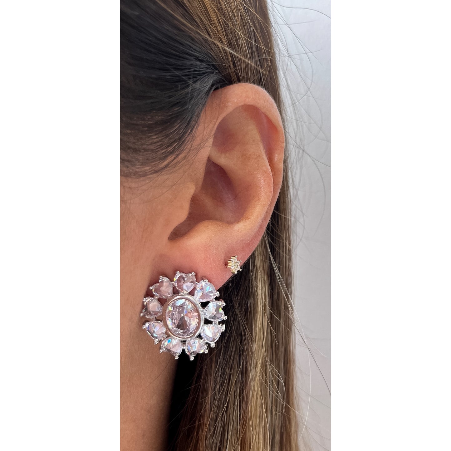 Aretes KOLY Clear / Plateado