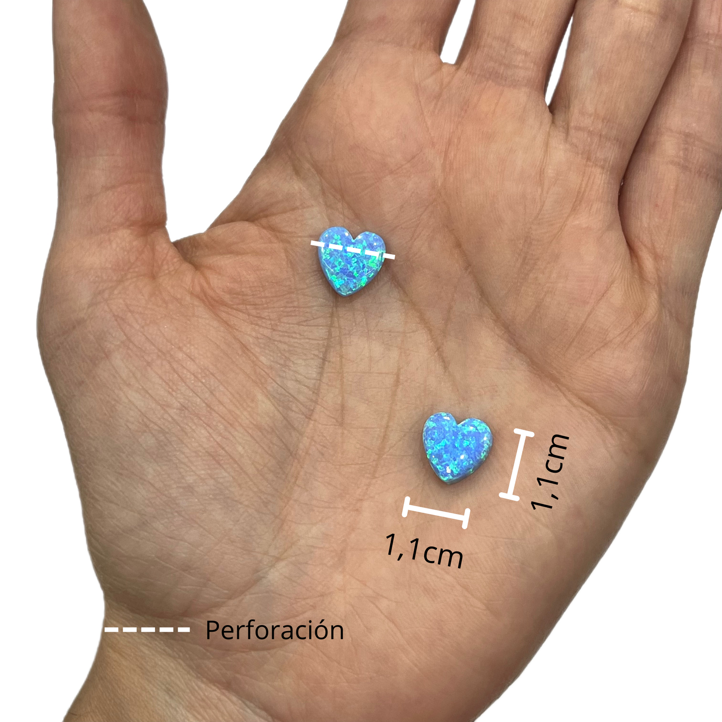 Opalo Corazón Azul Celeste🩵