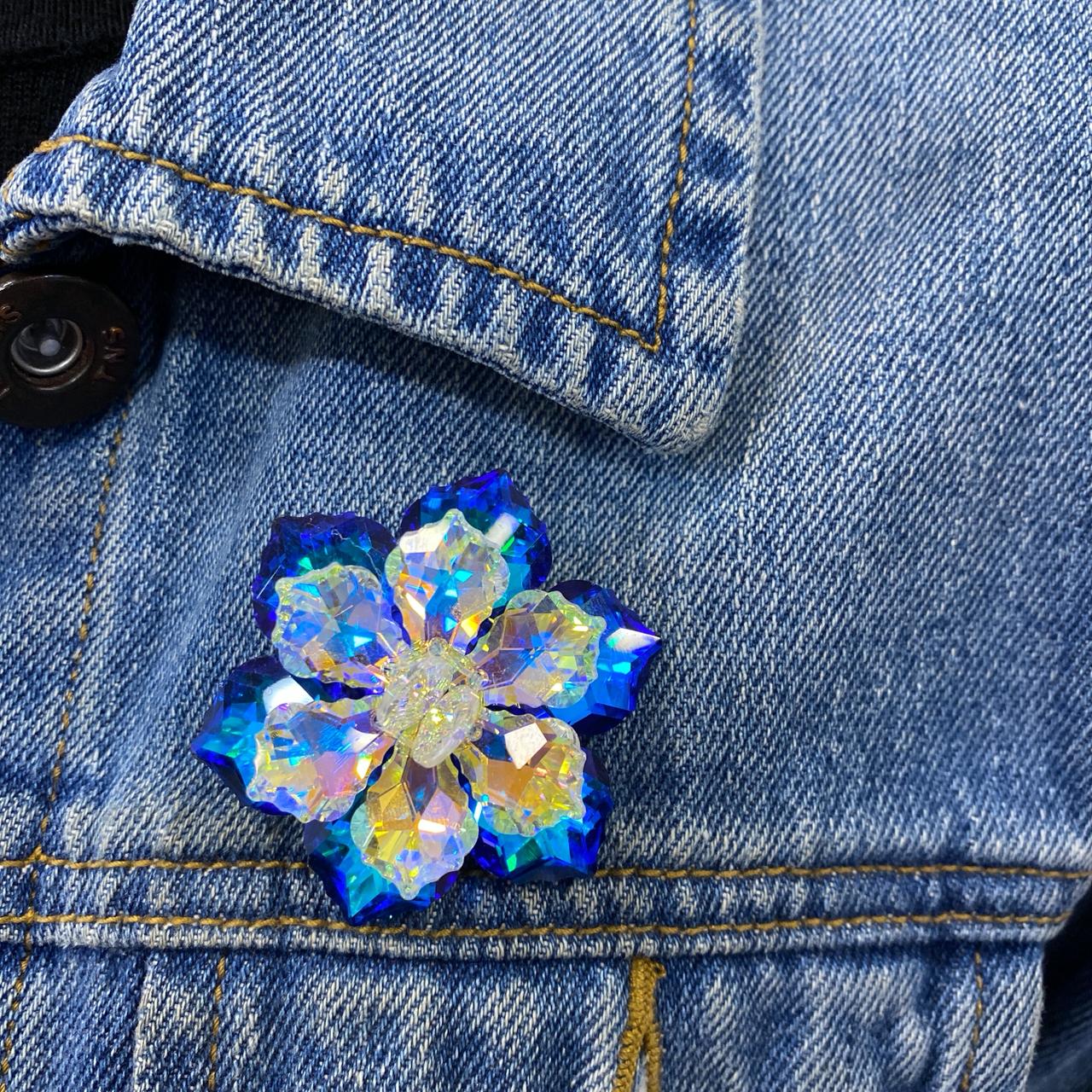 Prendedor DRAFON Tornasol-Azul