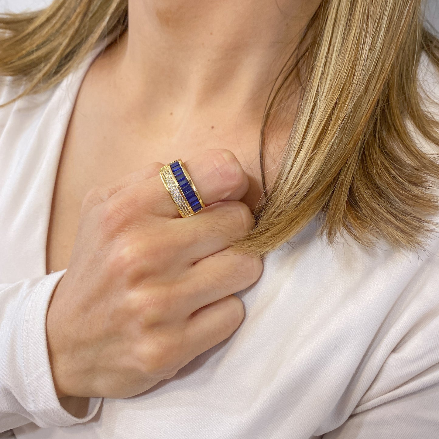 Anillo DUKIN Azul Talla 6