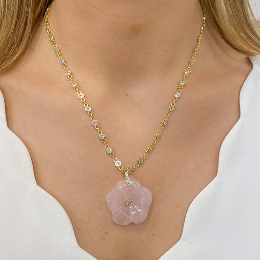 Collar LAVUM (Cuarzo Rosado)