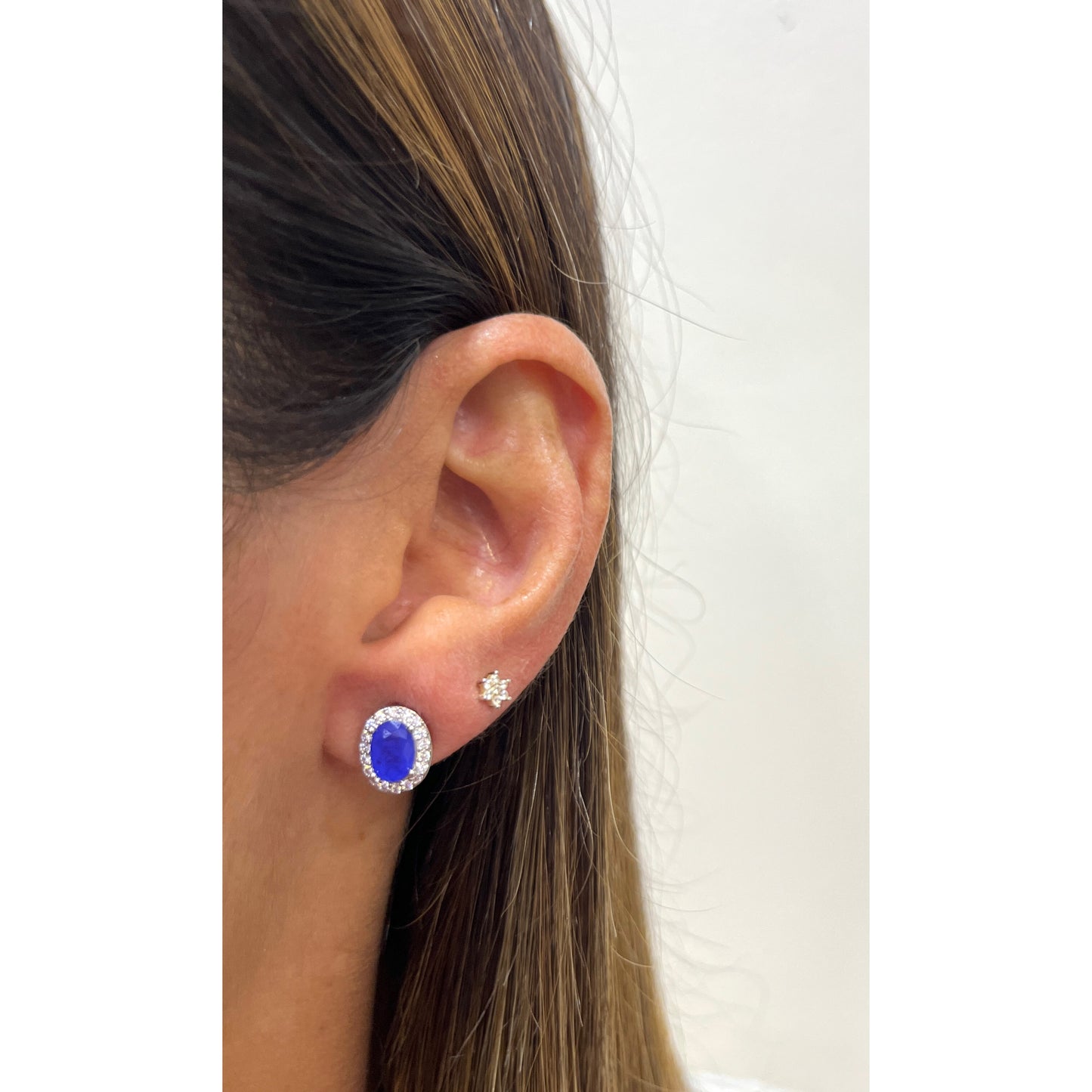 Aretes ONEC Azul-Plateado