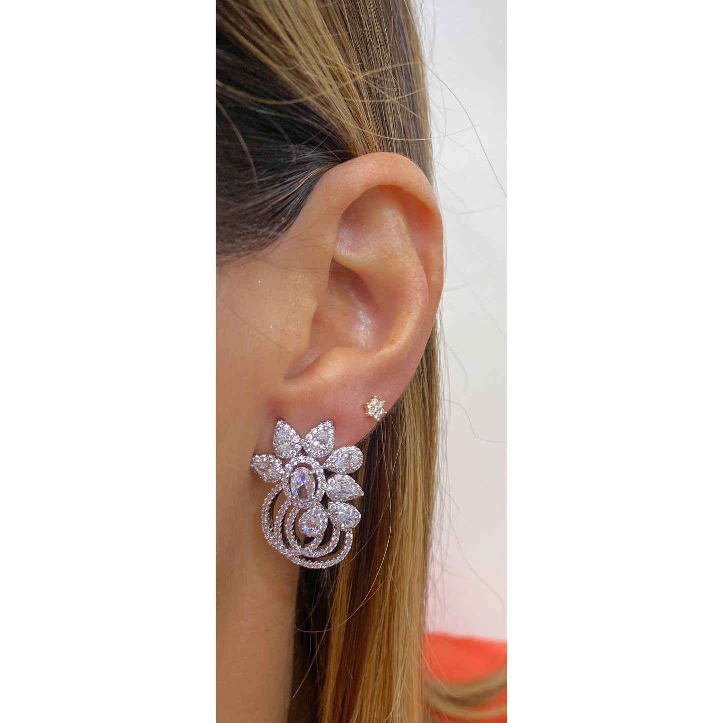 Aretes ONEFA Plateado