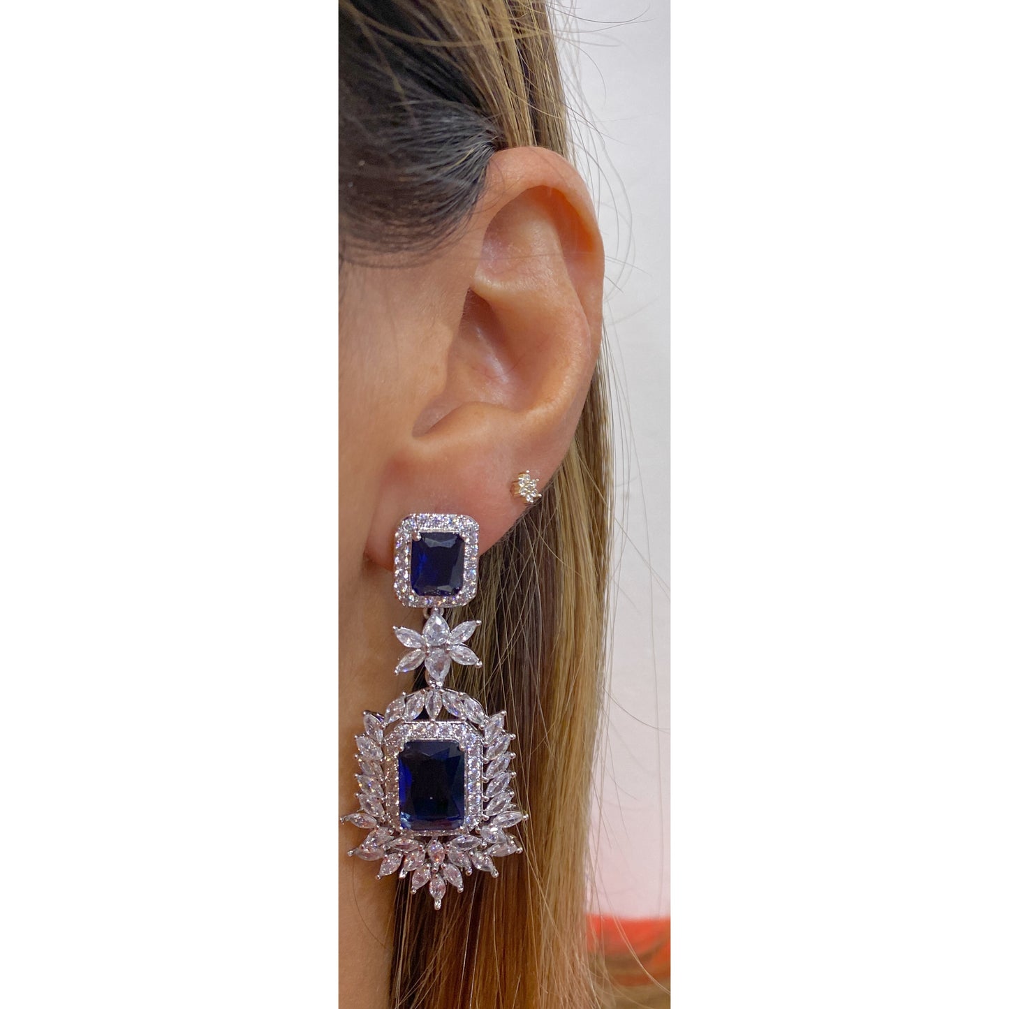 Aretes FARYN Color Zafiro