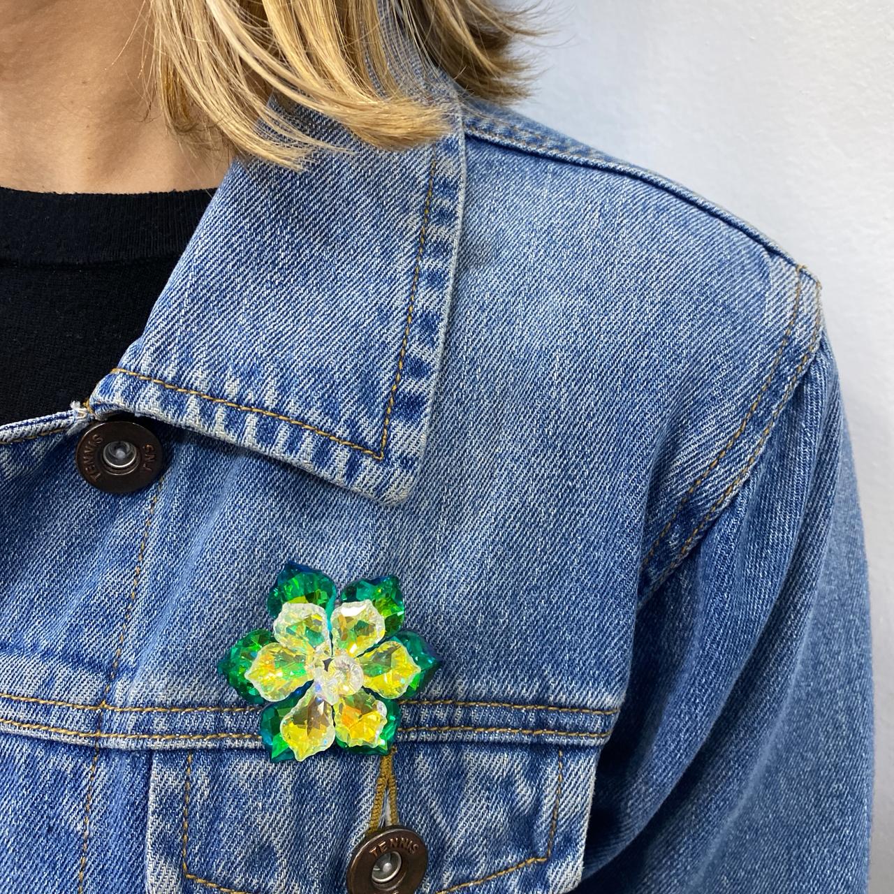 Prendedor DRAFON Tornasol-Verde