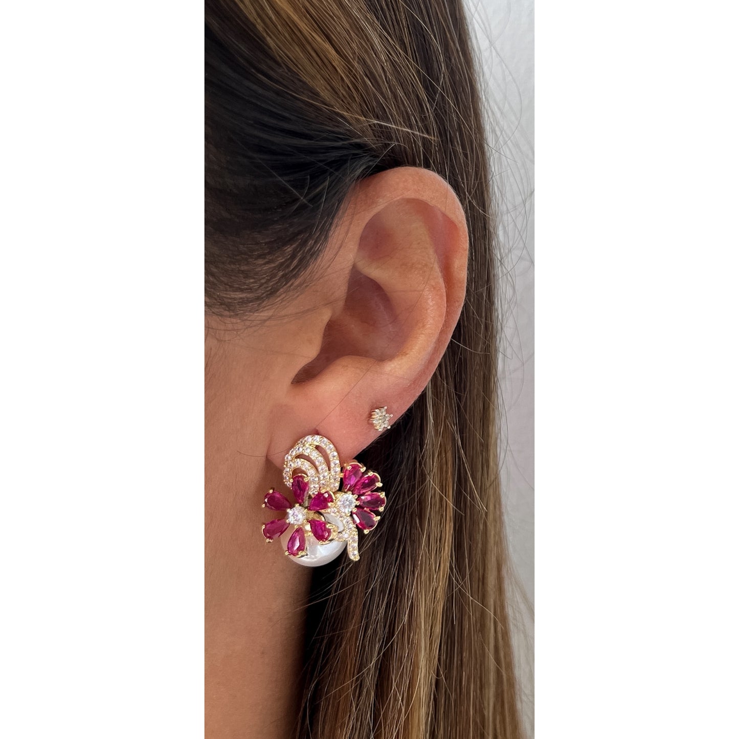 Aretes BIKIR Fucsia