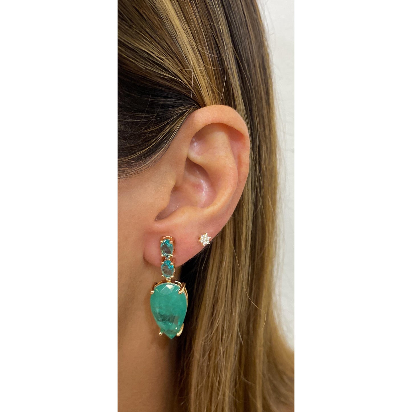 Aretes FUVI Aguamarina