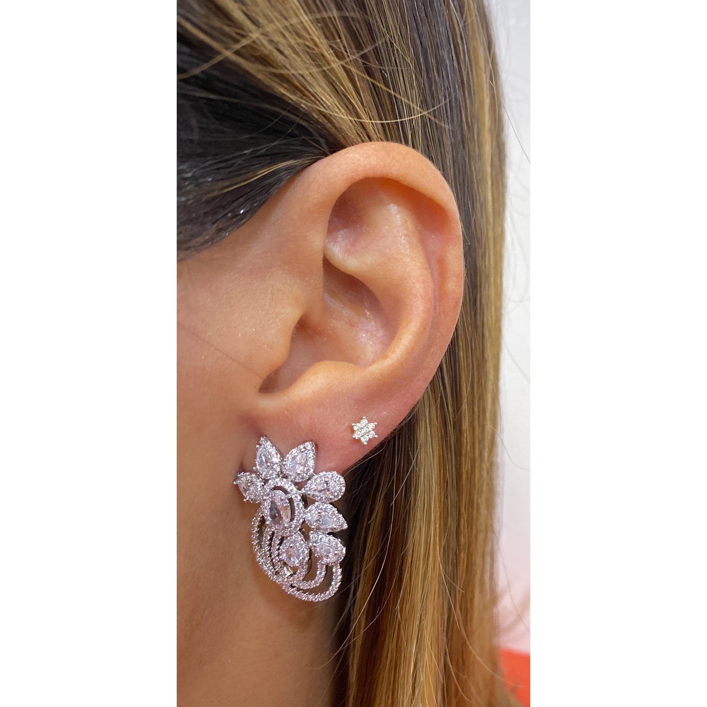 Aretes ONEFA Plateado