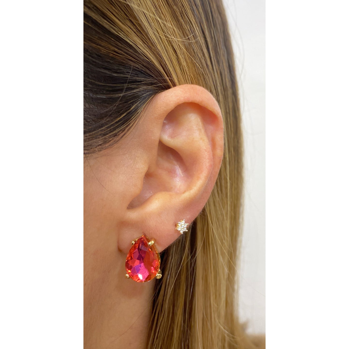 Aretes TONELI Rojo