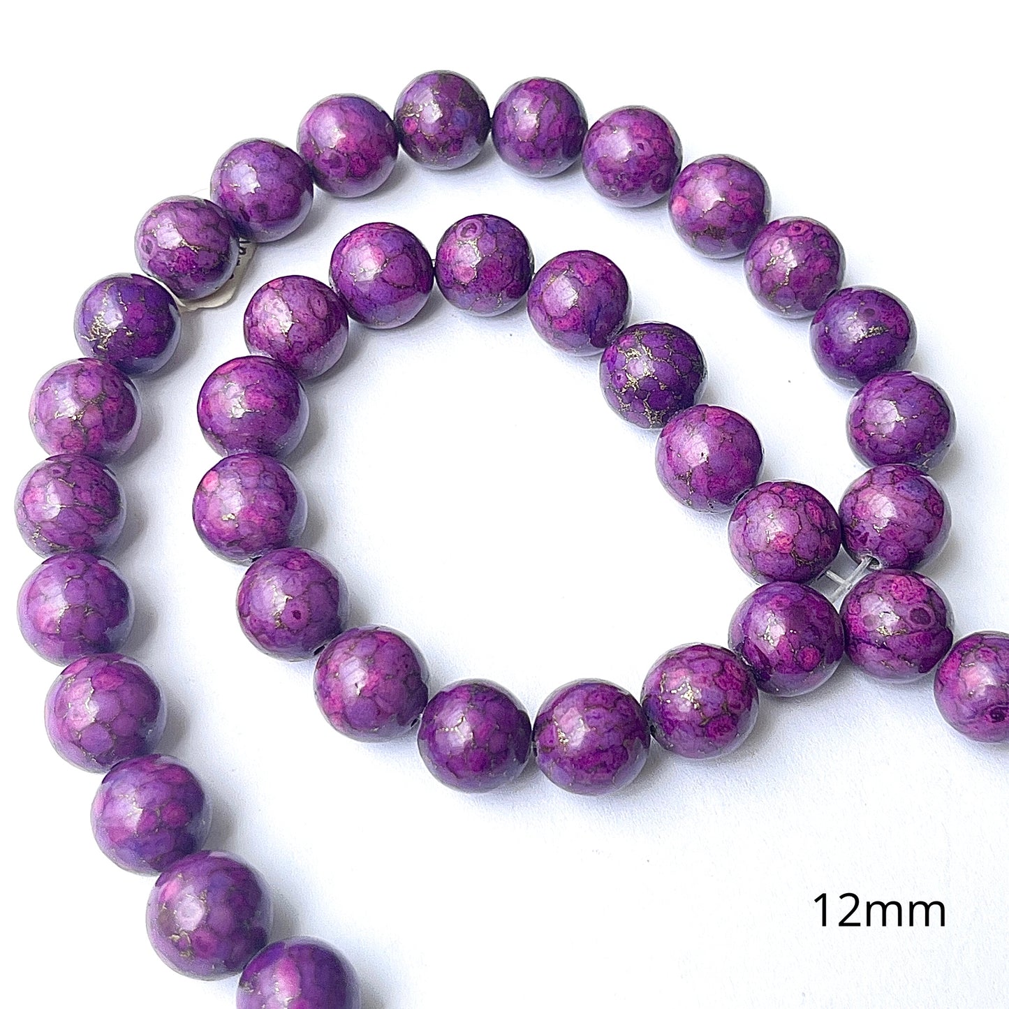 Sarta Turquesa Cobre Purpura 12mm