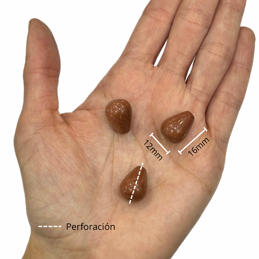 Gota Lluvia de Oro 12*16mm