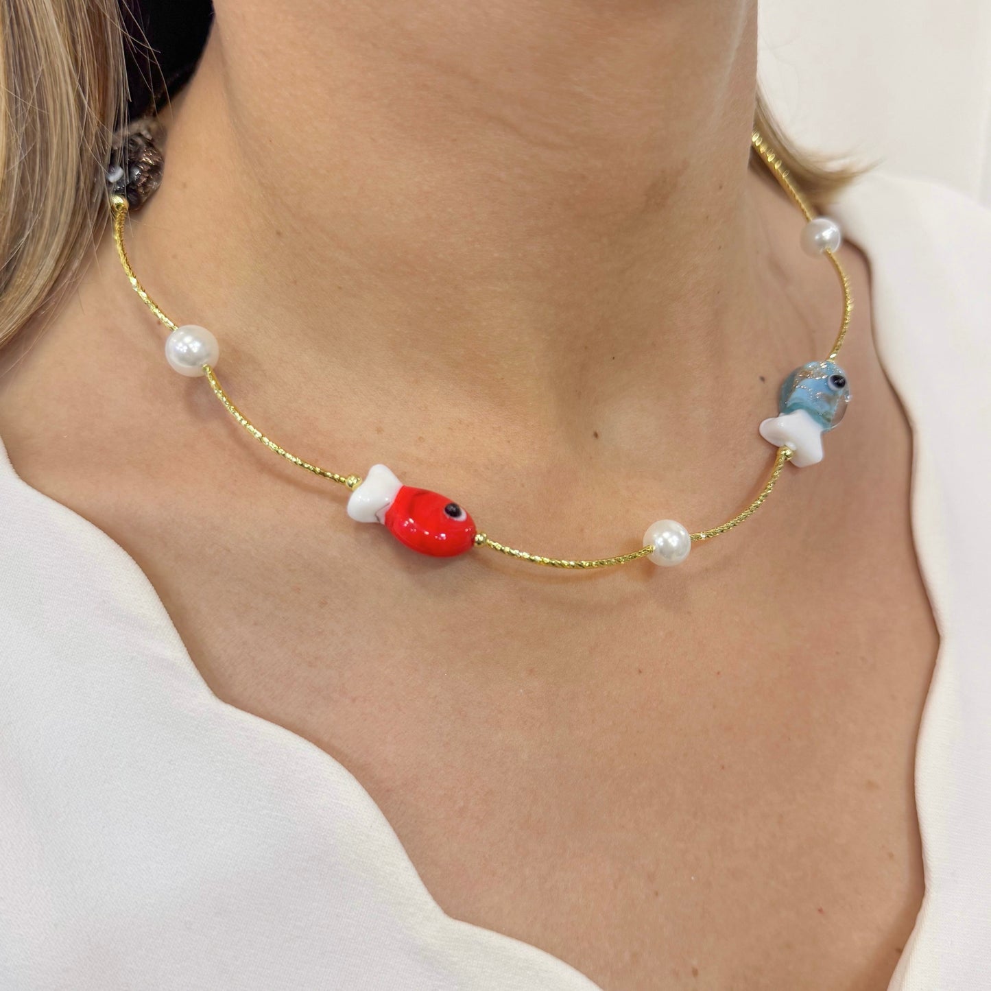 Collar VURY Rojo-Azul