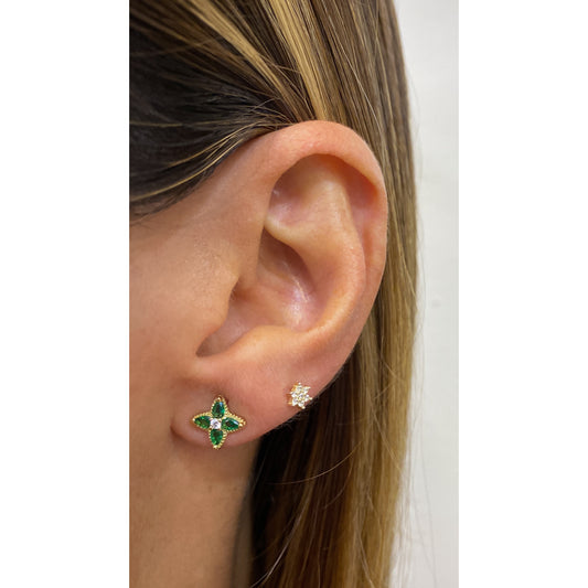 Aretes ADEKI Dorado-Verde