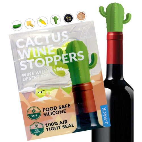 🌵🍷 Tapones de Vino de Cactus Para Botellas de Vino–Juego de 2 – A prueba de Fugas