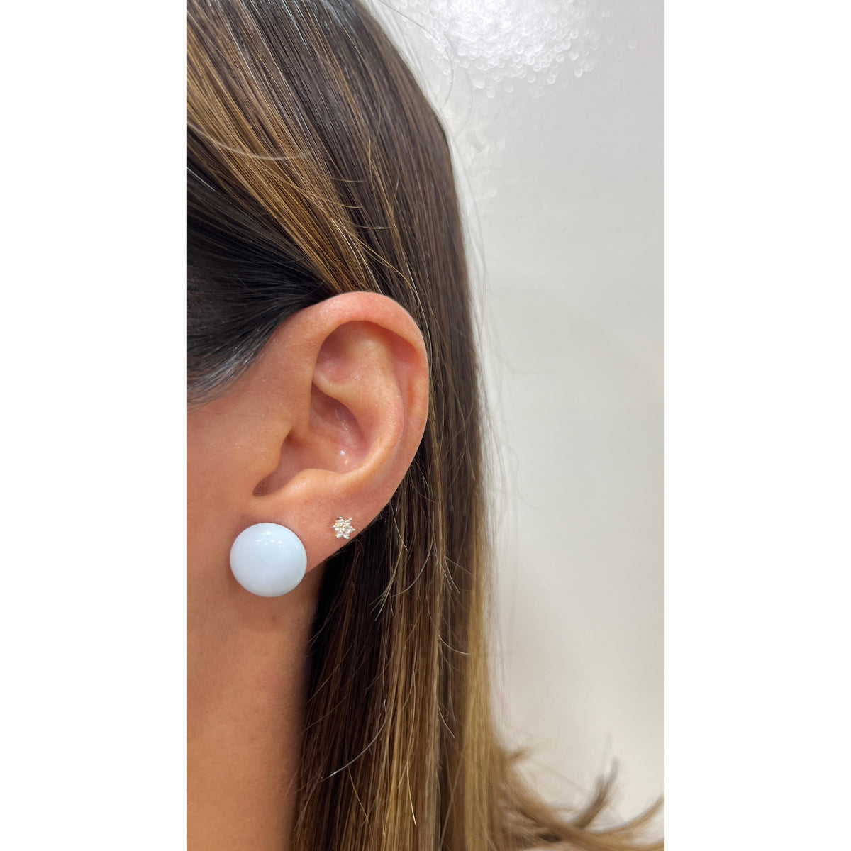 Aretes FIBUR Azul Pastel