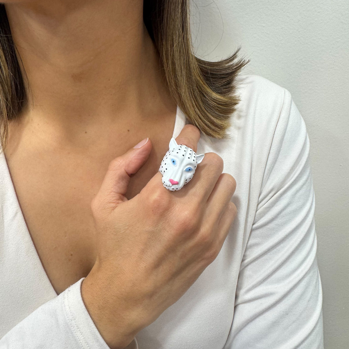 Anillo LUVIP Blanco Ajustable (Talla 8-9)