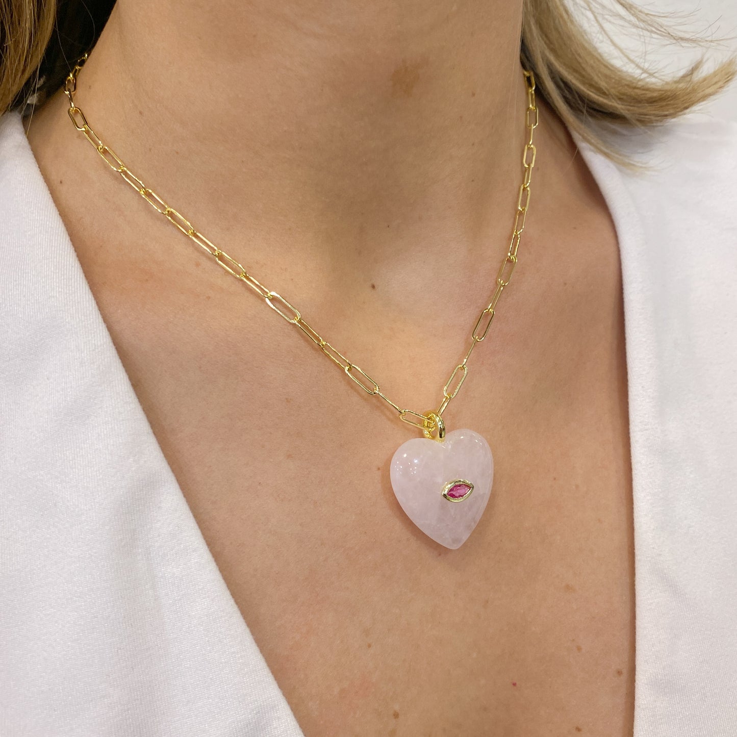 Collar COBEC (Cuarzo Rosado)🩷