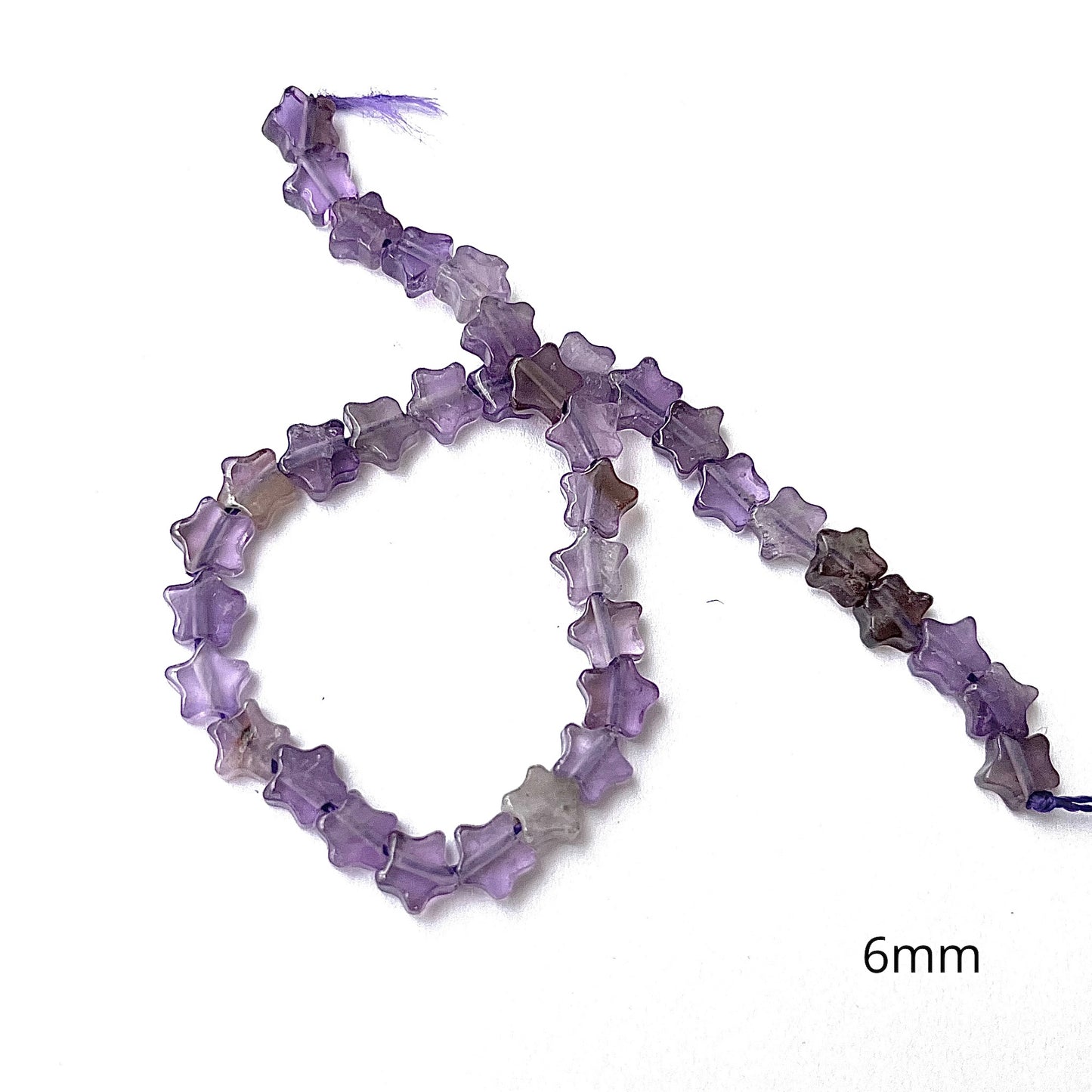 Sarta Corta Estrella Amatista 6mm