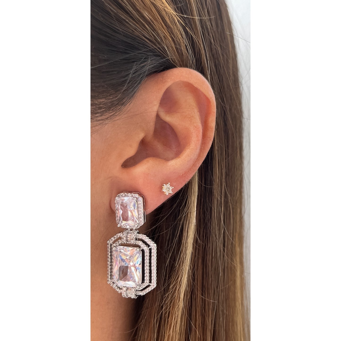 Aretes DURT Clear / Plateado